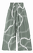 Women's Rayon Smock Waist Pants, "Pikake Lei", Sage Green Paradise Isle Creations
