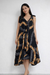 Moani Maxi Dress, Black with Yellow Puakenkeni Lei Paradise Isle Creations