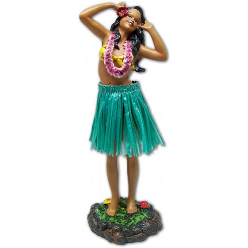 Dashboard Hula Doll, Sweet Leilani Elbows Out with Pink Lei - Car Accessories - Leilanis Attic