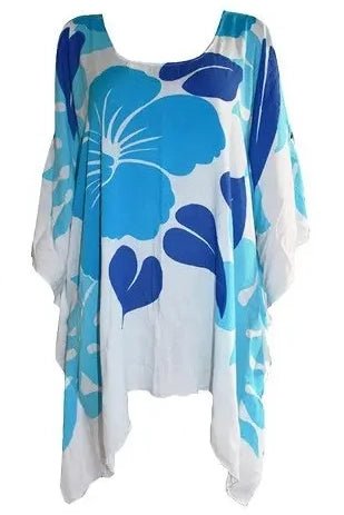 Hibiscus Floral Print Poncho Dress DK Hawaiian Collection
