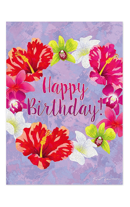 Greeting Card, "Birthday Lei” - Greeting Card - Leilanis Attic