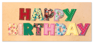 Greeting Card, Birthday "Patchwork” - Greeting Card - Leilanis Attic