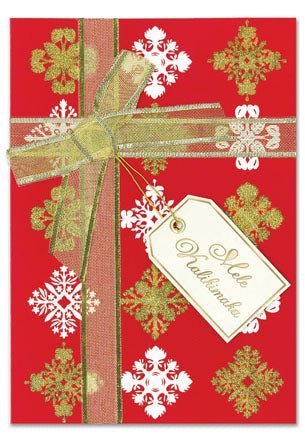 Greeting Card, "Golden Bow" (V 8 x 6) - Greeting Card - Leilanis Attic