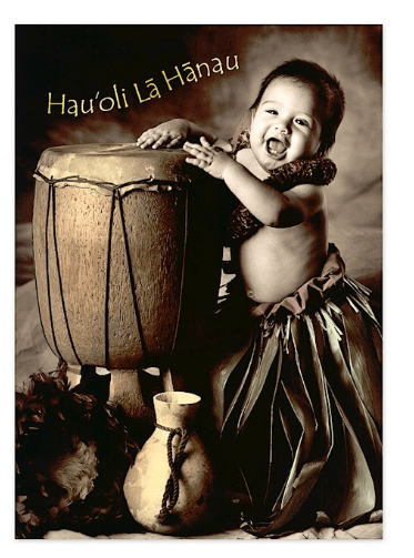 Greeting Card, "Hau’oli Lā Hānau" - Greeting Card - Leilanis Attic