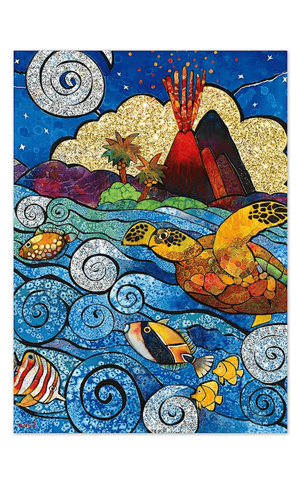 Greeting Card, "Where the Lava Meets the Sea" - Greeting Card - Leilanis Attic