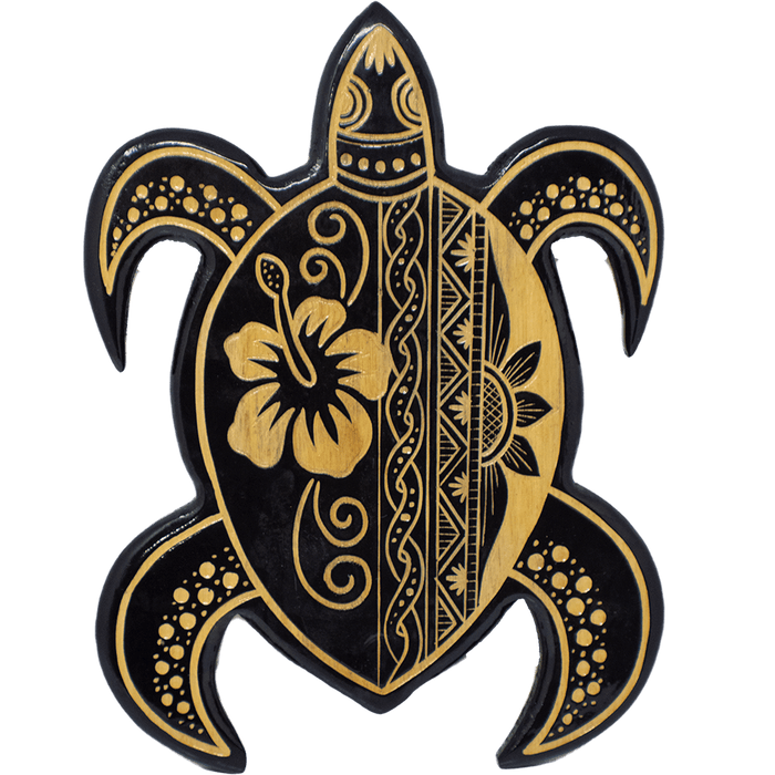 Hand Carved Island Turtle Wall Decor - Home Decor - Leilanis Attic
