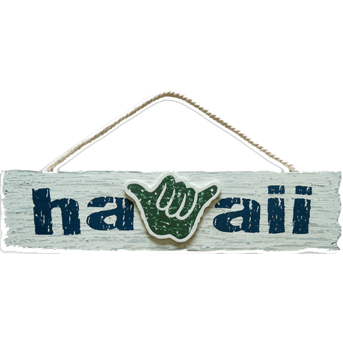"Hawaii Shaka" Wooden Hanging Sign - Sign - Leilanis Attic