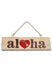 "Heart Of Hawaii - Aloha" Wooden Hanging Sign - Sign - Leilanis Attic