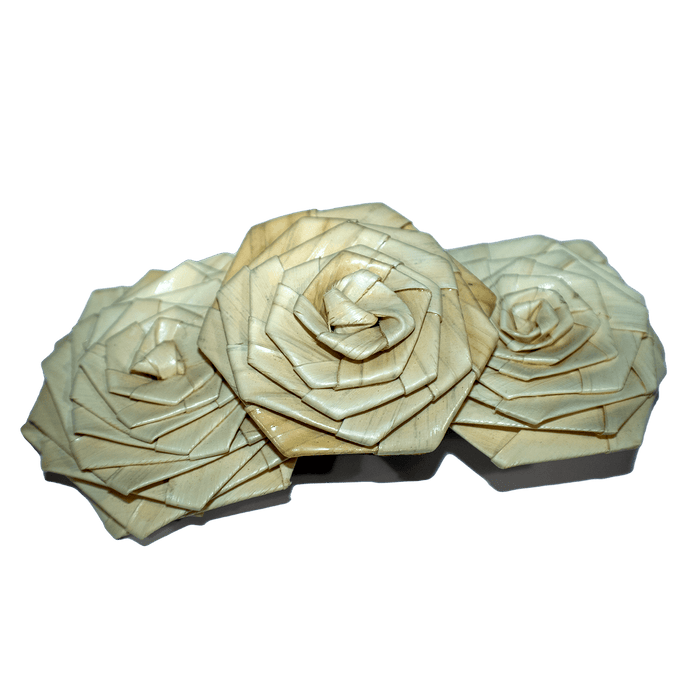 Hula Hair Clips - Foam Taire and Woven Rose - Apparel & Accessories - Leilanis Attic