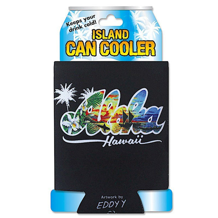 Island Can Cooler, Eddy Y - Aloha Hawaii - Nick-Nacks - Leilanis Attic