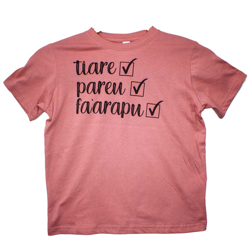 Keiki Fa'arapu Mauvelous Pink Tee Shirt - Toddler Shirt - Leilanis Attic