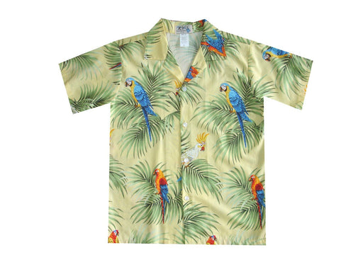 KY's Boys Hawaiian Shirt, Parrot Palm Leaf - Aloha Shirt - Boys - Leilanis Attic