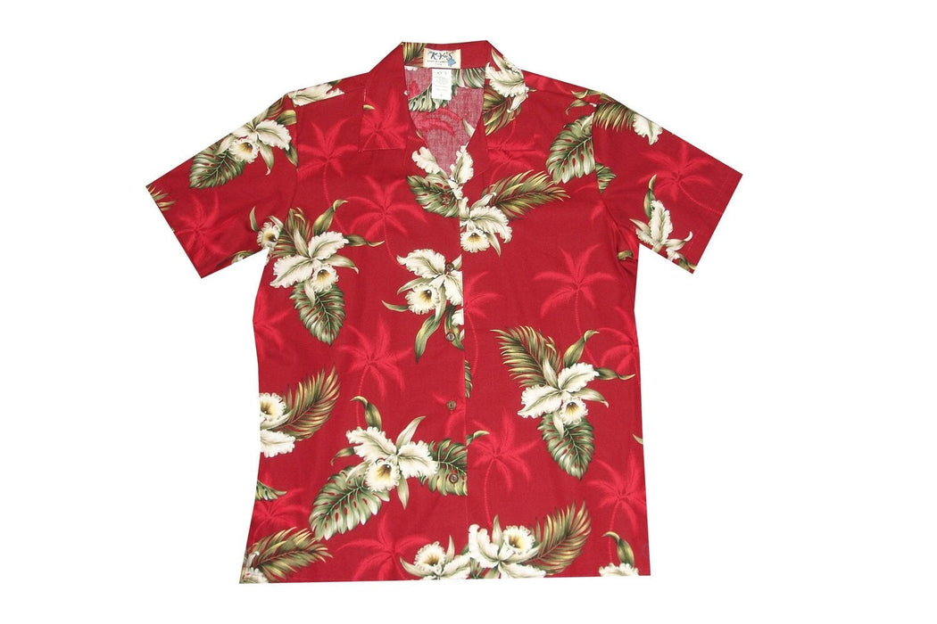 KY's Womens Hawaiian Shirt, Classic Orchid - Aloha Shirt - Womens - Leilanis Attic