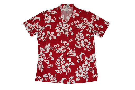 KY's Womens Hawaiian Shirt, Original Hibiscus - Aloha Shirt - Womens - Leilanis Attic
