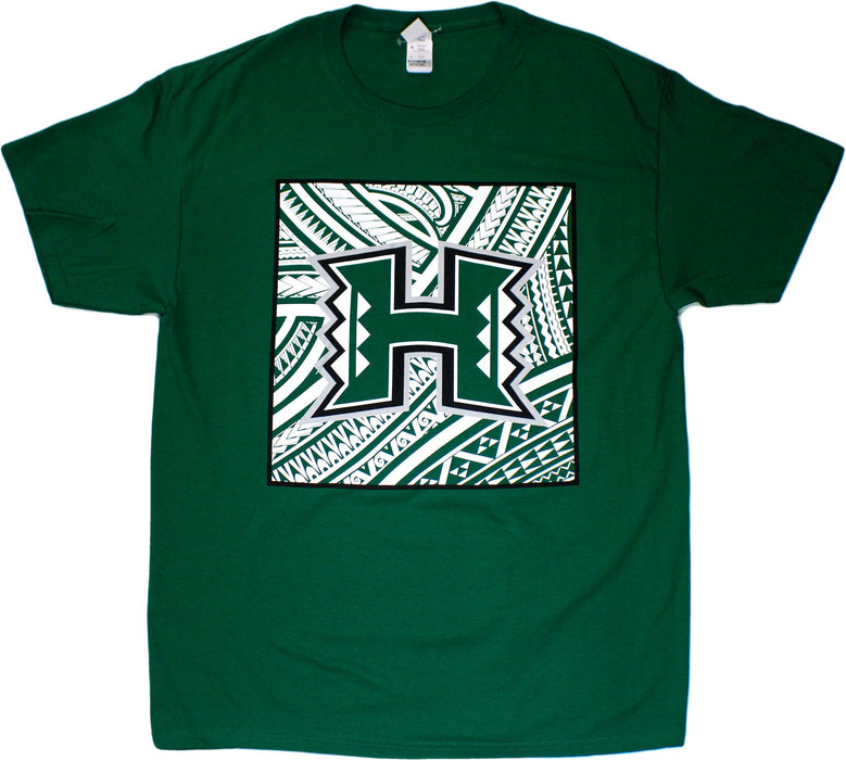 Leilanis Attic Shirts & Tops UH Tribal T-shirts - Green