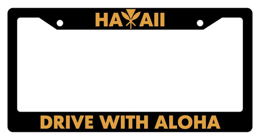 License Plate Frame, “Hawaii, Drive With Aloha” - License Plate Frame - Leilanis Attic