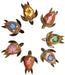 Hibiscus Shell Wooden Honu Magnet DK Hawaiian Collection
