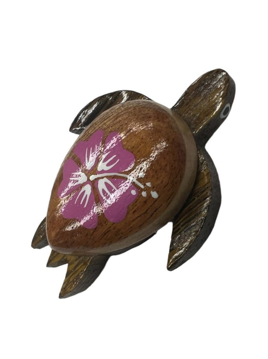 Hibiscus Shell Wooden Honu Magnet DK Hawaiian Collection