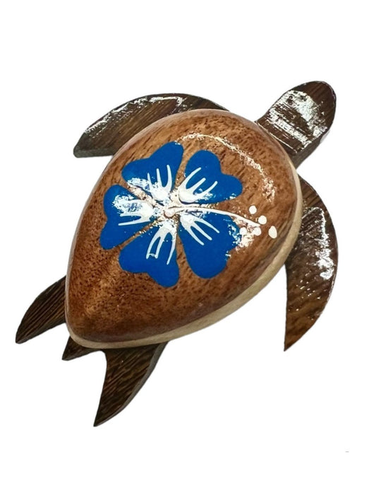 Hibiscus Shell Wooden Honu Magnet DK Hawaiian Collection