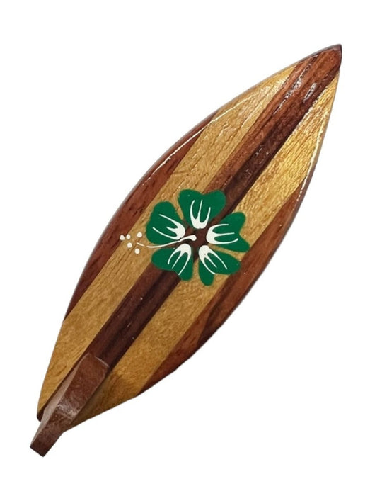 Wooden Surfboard w/ Hibiscus Magnet DK Hawaiian Collection
