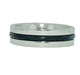 Men's 6mm Surgical Steel Ring, Single Center Rubber Inlay - Ring - Leilanis Attic