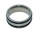 Men's 8mm Surgical Steel Ring, Thick Edges Rubber Inlay - Ring - Leilanis Attic