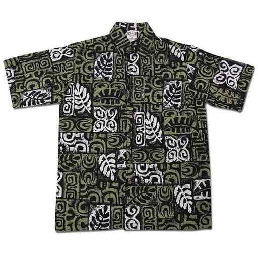 Men's Classic Cotton Shirt - Tapa Blocks - Aloha Shirt - Mens - Leilanis Attic