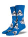 Men's "Shark Attack" Size 10-13 Socks, Blue - Socks - Leilanis Attic