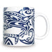 Mug,Tribal Shark Blue 14oz - Mug - Leilanis Attic