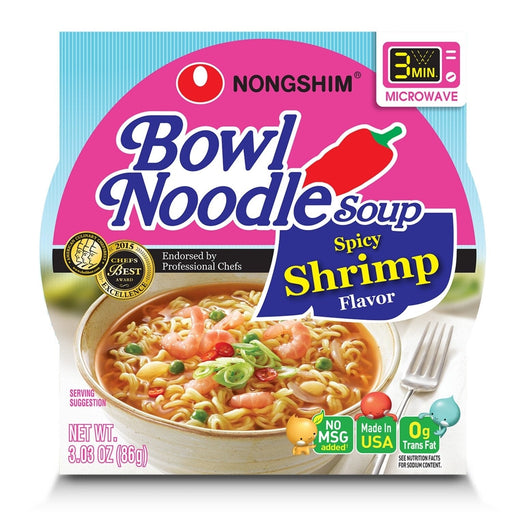 Nongshim Bowl Spicy Shrimp 3.3oz - Food - Leilanis Attic