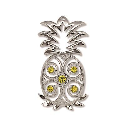 Ornament Jeweled Metal Pineapple - Leilanis Attic