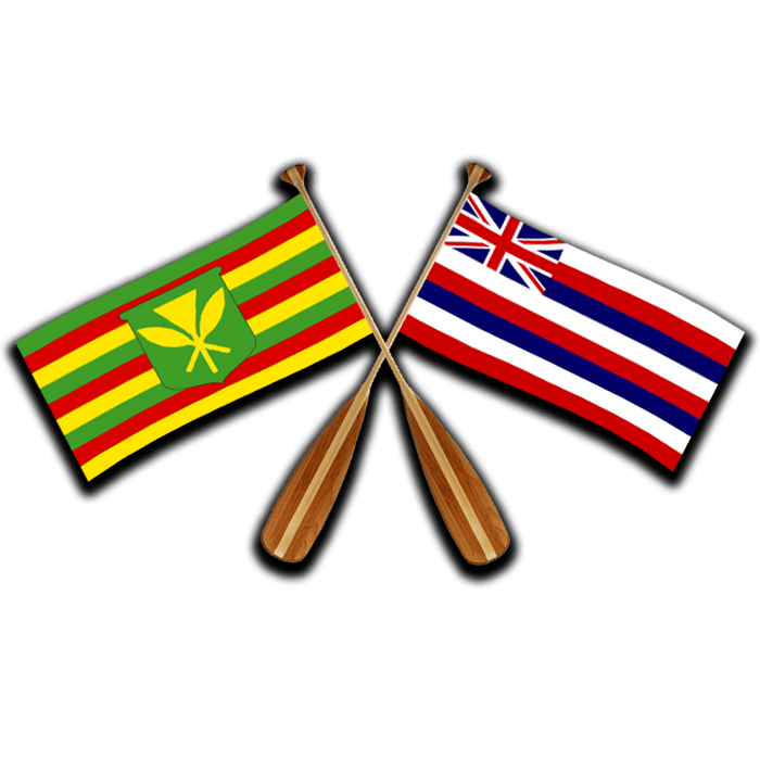 Paddles with Island Flags Sticker - sticker - Leilanis Attic