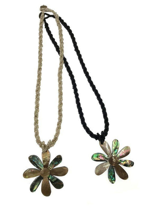 Paua Shell Tiare Flower Necklace - Jewelry - Leilanis Attic