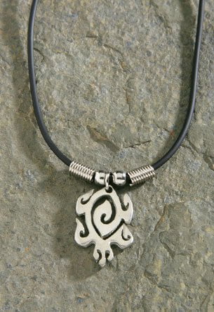 Pewter Maori Honu Rubber Cord Necklace - Jewelry - Leilanis Attic