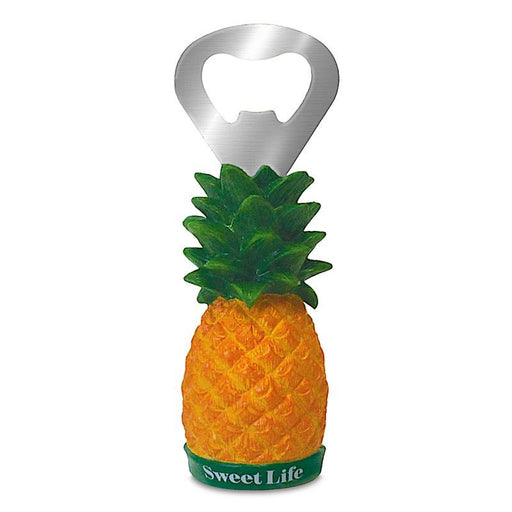 Pineapple Bottle Opener Handpainted Polyresin Magnet - Magnet - Leilanis Attic