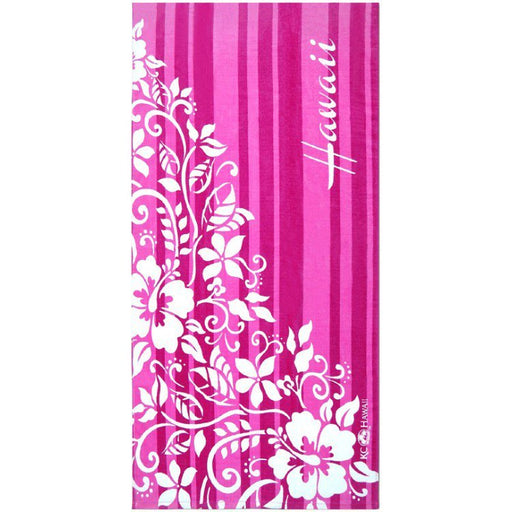 Pink Floral Beach Towel - Towel - Leilanis Attic