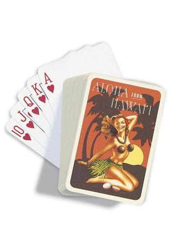 Playing Cards Coconut Girl Poster - Toys - Leilanis Attic