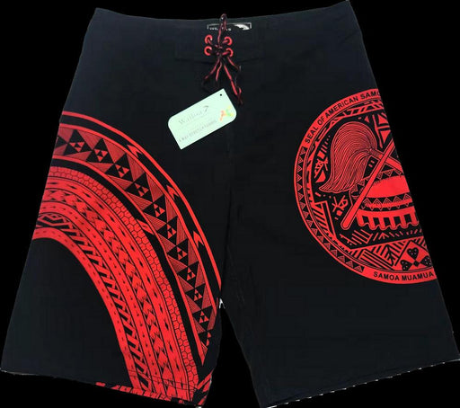 Red Tribal Samoan Seal Board Shorts - Board Shorts - Mens - Leilanis Attic