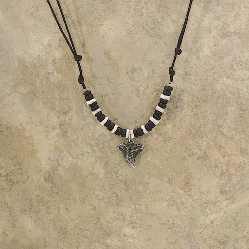 Replica Bull Shark Tooth Black Bead Necklace - Necklace - Leilanis Attic