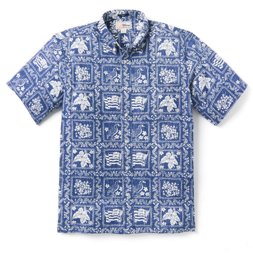 Reyn Spooner "Lahaina Sailor" Navy Button Down Men's Hawaiian Shirt - Aloha Shirt - Mens - Leilanis Attic