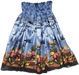 Skirt with underwater scene print