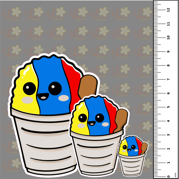 Shave Ice Cup Sticker - sticker - Leilanis Attic