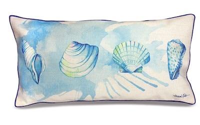 “Shells” Rectangle Pillow - Pillow - Leilanis Attic