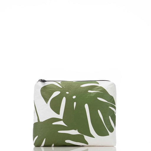 Small Pouch | Monstera Seaweed/White - Travel Pouch - Leilanis Attic