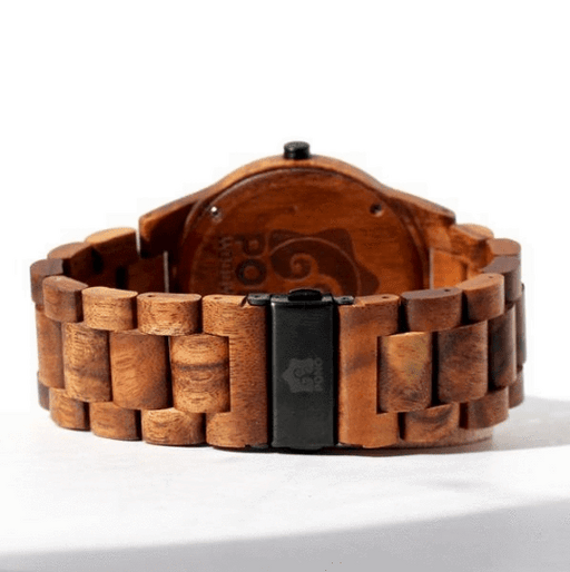 Solid Hawaiian Koa Wood Men's Round Pono Watch - Jewelry - Leilanis Attic