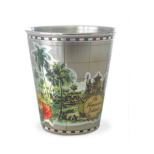 Stainless Steel Foil Shot Glass, Islands of Hawaii - Shot Glasses - Leilanis Attic