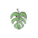 Sterling Silver Hawaiian Green Turquoise Monstera Leaf Pendant - Jewelry - Leilanis Attic