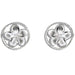 Sterling Silver Hawaiian Plumeria in Circle Design Pierced Earrings - Jewelry - Leilanis Attic