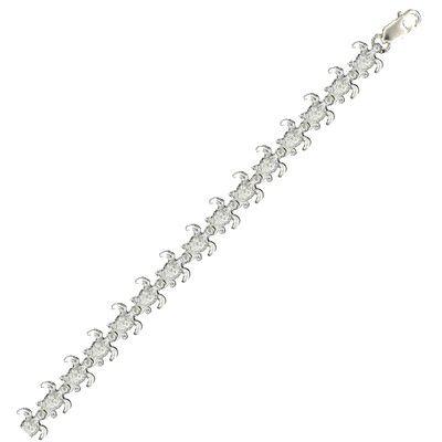 Sterling Silver Mini Honu Link Bracelet/Anklet - Jewelry - Leilanis Attic