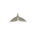 Sterling Silver Whale Tail Pendant with Hawaiian Koa Wood Inlay - Pendant - Leilanis Attic